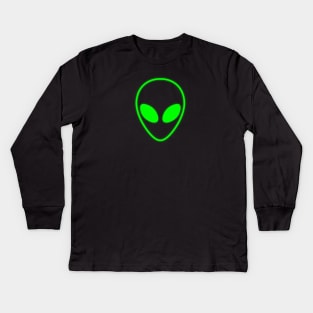 Green Alien Kids Long Sleeve T-Shirt